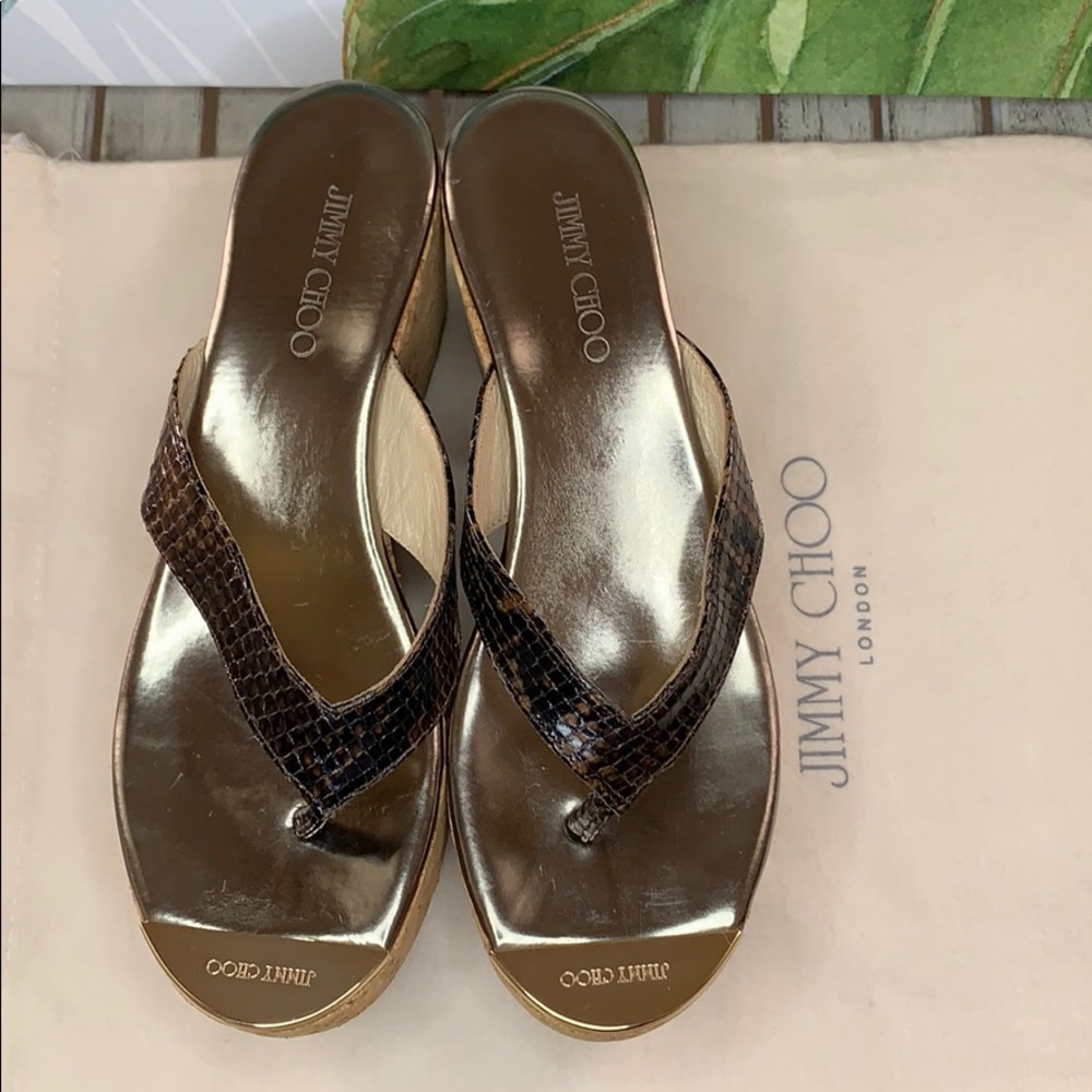 💥JIMMY CHOO CORK SANDALS👡👡 - Picture 2 of 8